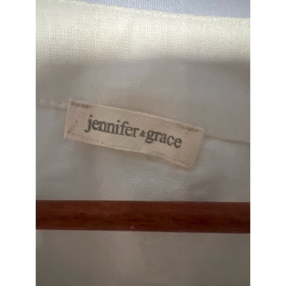 Jennifer & grace Cream Button-Up Women's Top - Picture 3 of 4